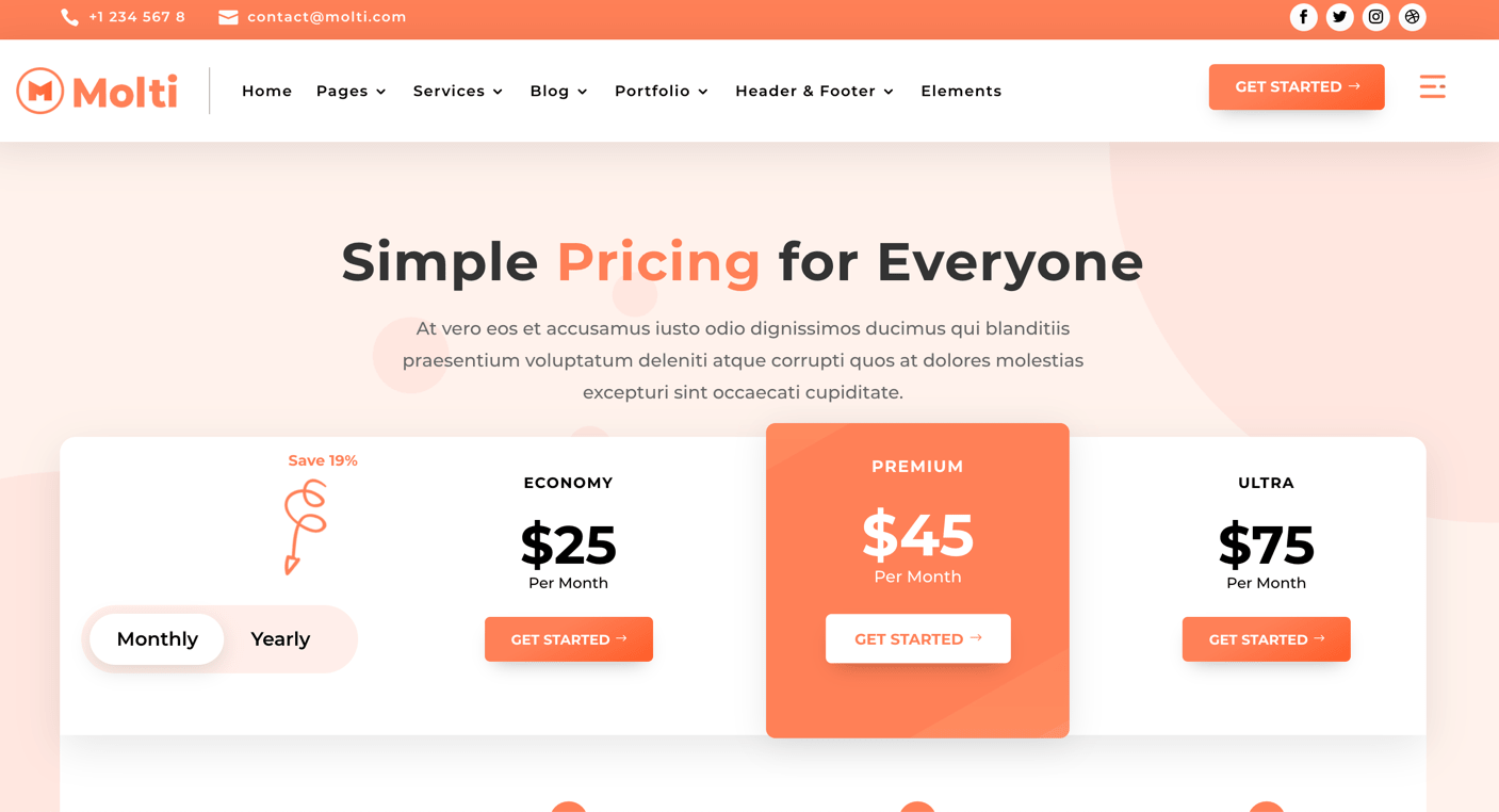 Molti Pricing Page - Amazon Pioneer